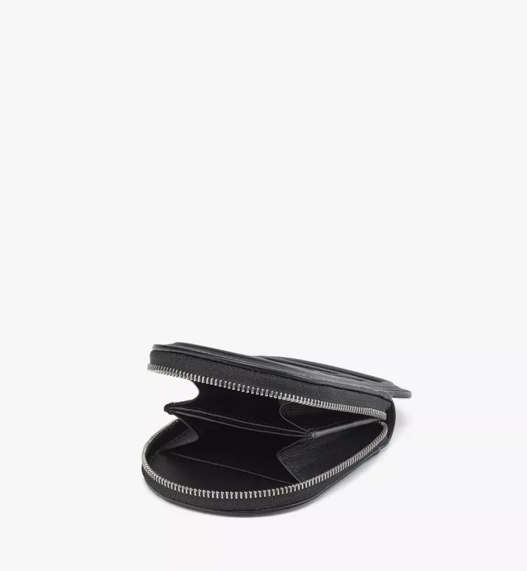 Mode Travia Logo Card Holder In Spanish Nappa Leather