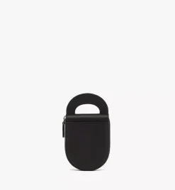 Mode Travia Logo Card Holder In Spanish Nappa Leather