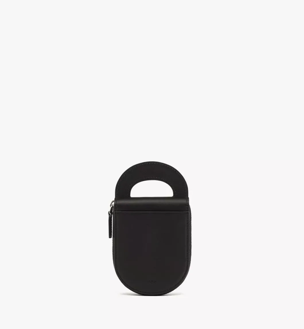 Mode Travia Logo Card Holder In Spanish Nappa Leather