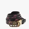 Mode Travia Reversible Belt In Embossed Leather