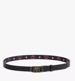 Mode Travia Reversible Belt In Embossed Leather