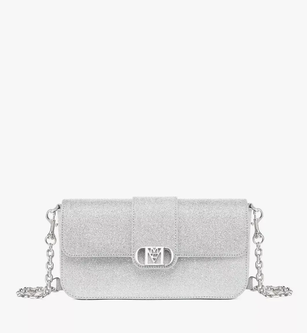Mode Travia Shoulder Bag In Glitter Leather