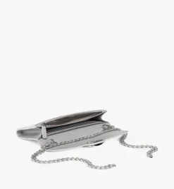 Mode Travia Wallet On Chain In Glitter Leather