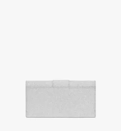 Mode Travia Wallet On Chain In Glitter Leather