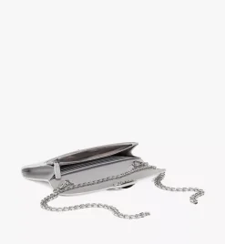 Mode Travia Wallet On Chain In Glitter Leather