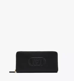 Mode Travia Zip Around Wallet In Spanish Nappa Leather