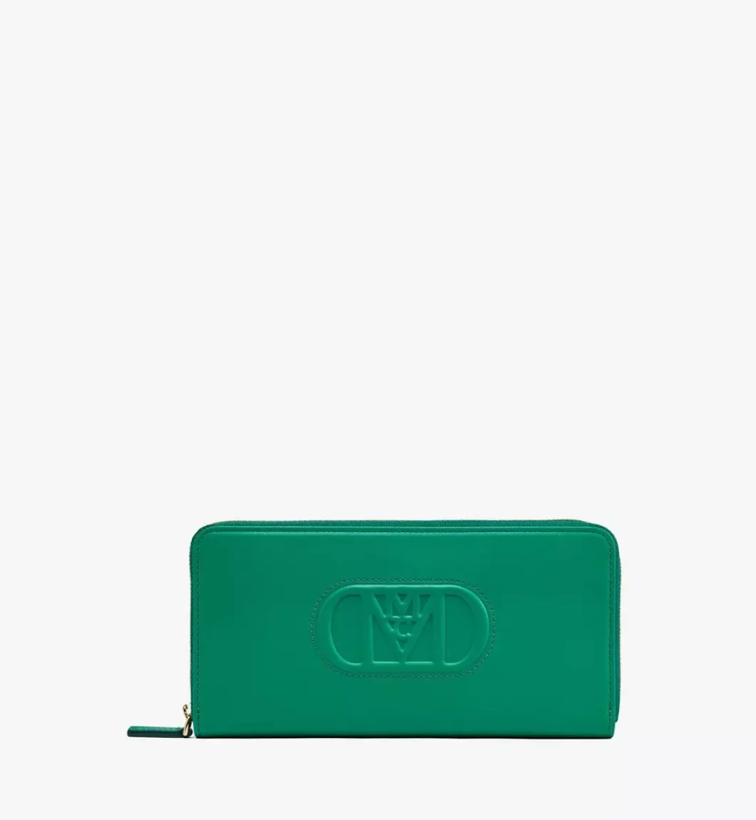 Mode Travia Zip Around Wallet In Spanish Nappa Leather