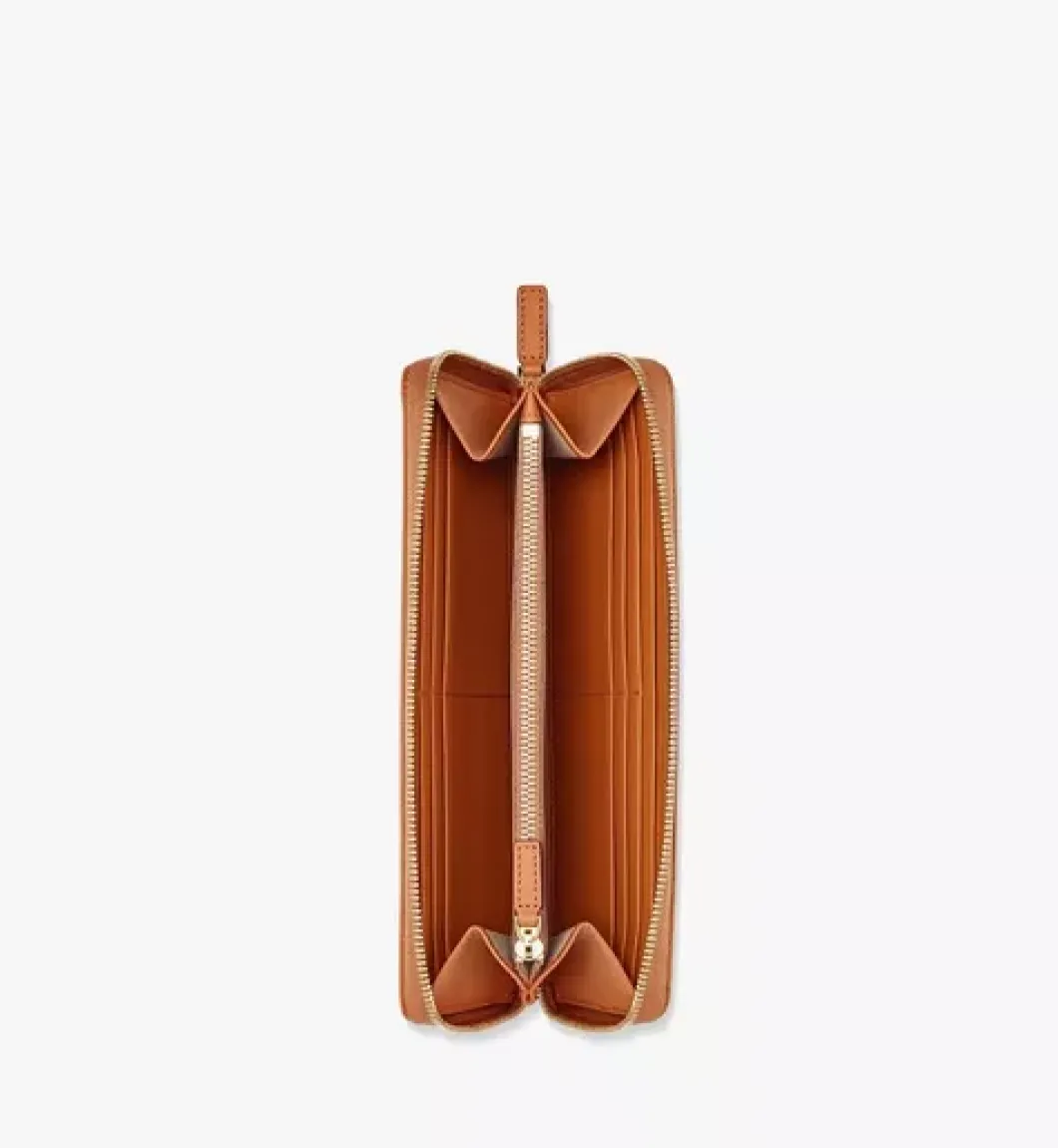 Mode Travia Zip Around Wallet In Spanish Nappa Leather