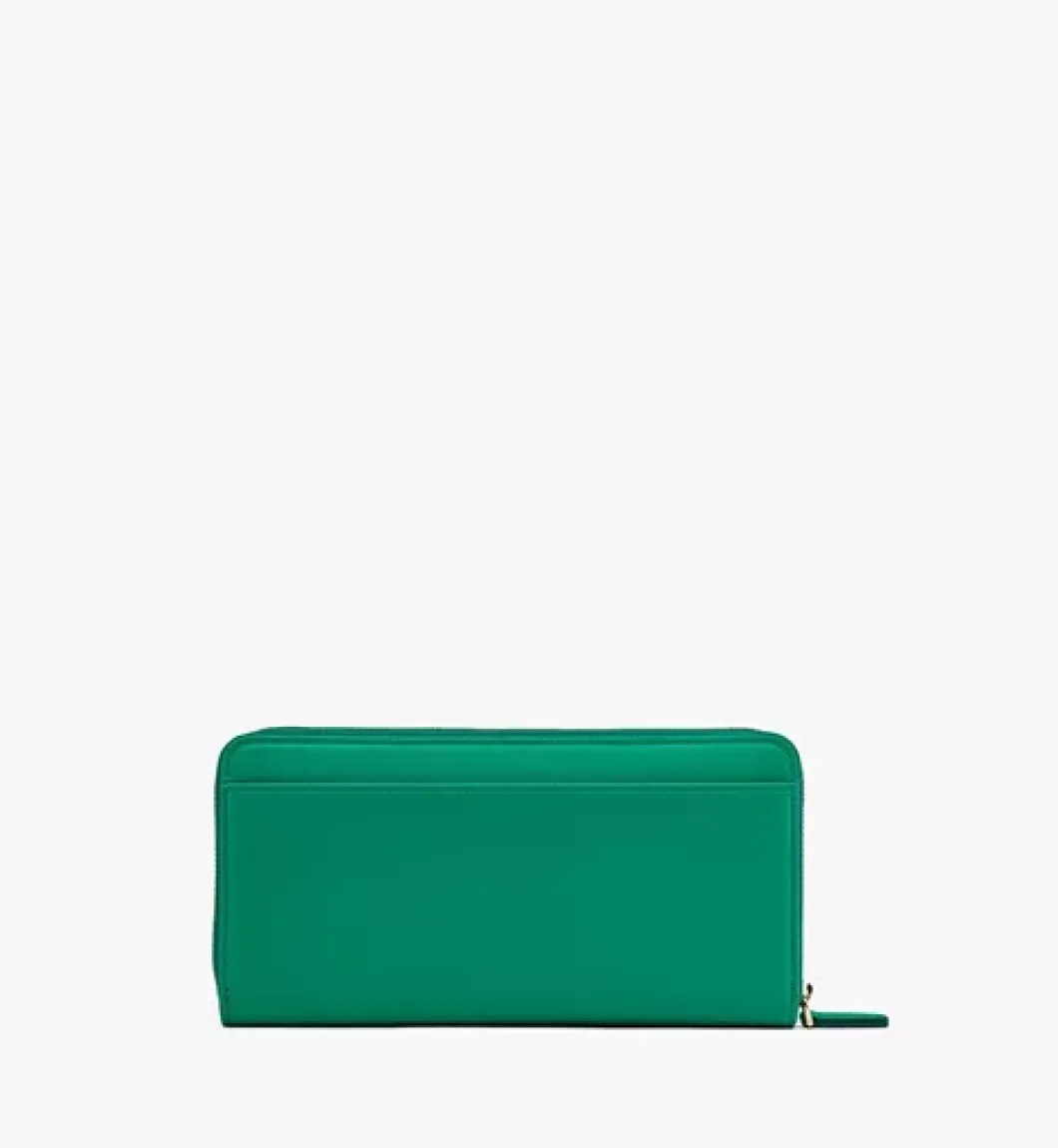 Mode Travia Zip Around Wallet In Spanish Nappa Leather