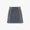 Monogram Jacquard Skirt In Velvet Denim