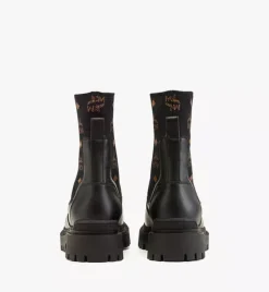 Monogram Knit Boots In Calf Leather