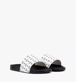 Monogram Print Rubber Slides