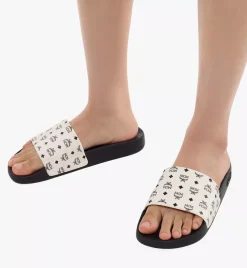 Monogram Print Rubber Slides