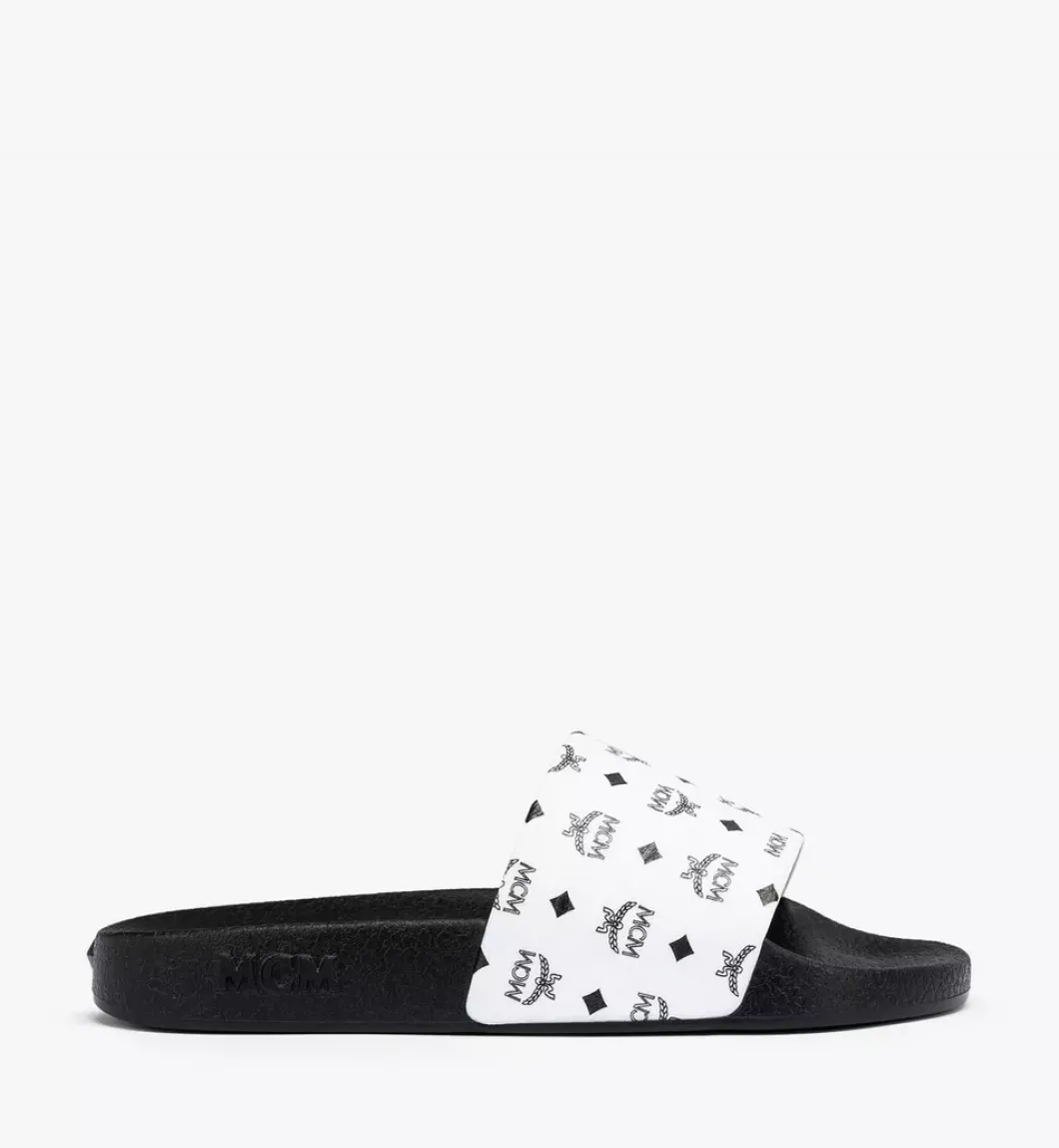 Monogram Print Rubber Slides