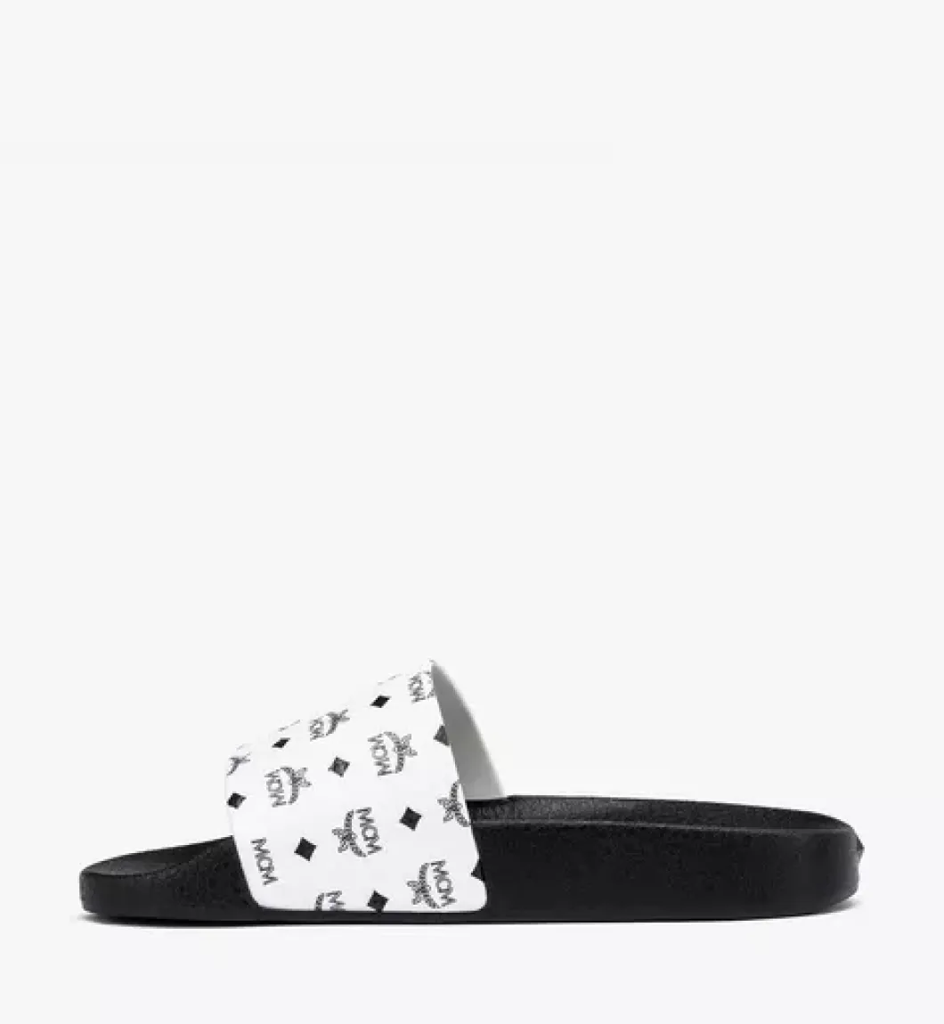 Monogram Print Rubber Slides