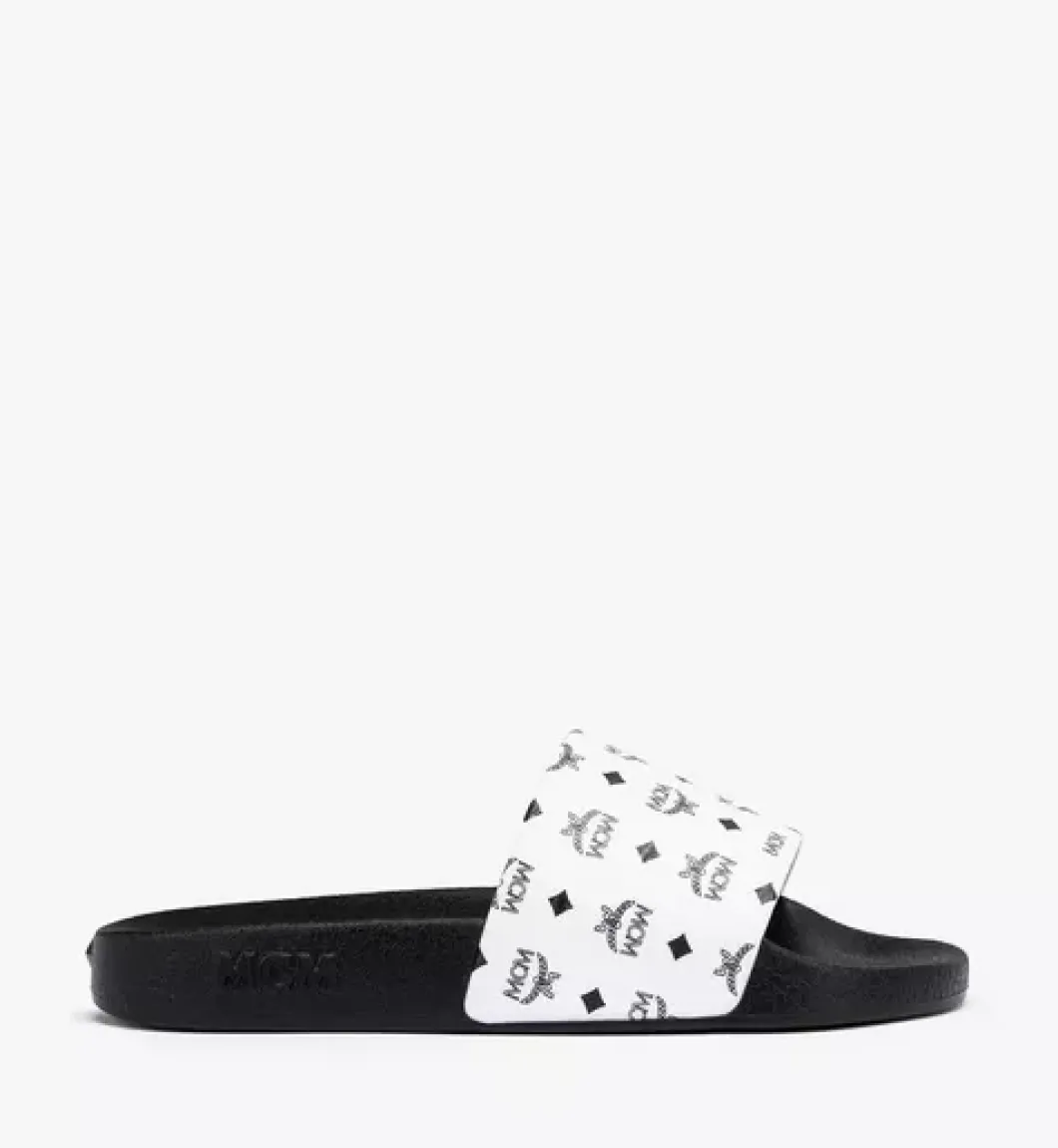 Monogram Print Rubber Slides