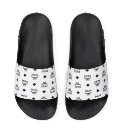 Monogram Print Rubber Slides