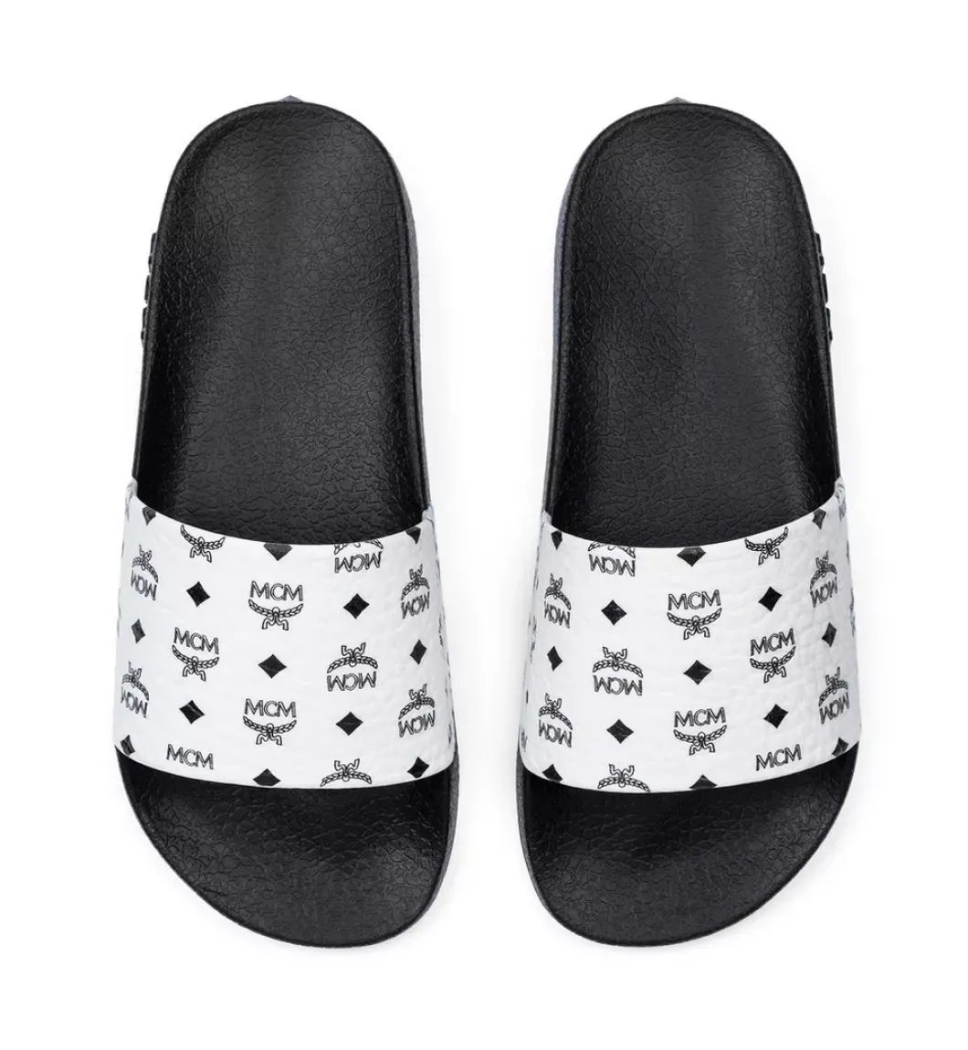 Monogram Print Rubber Slides