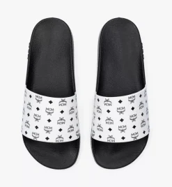 Monogram Print Rubber Slides