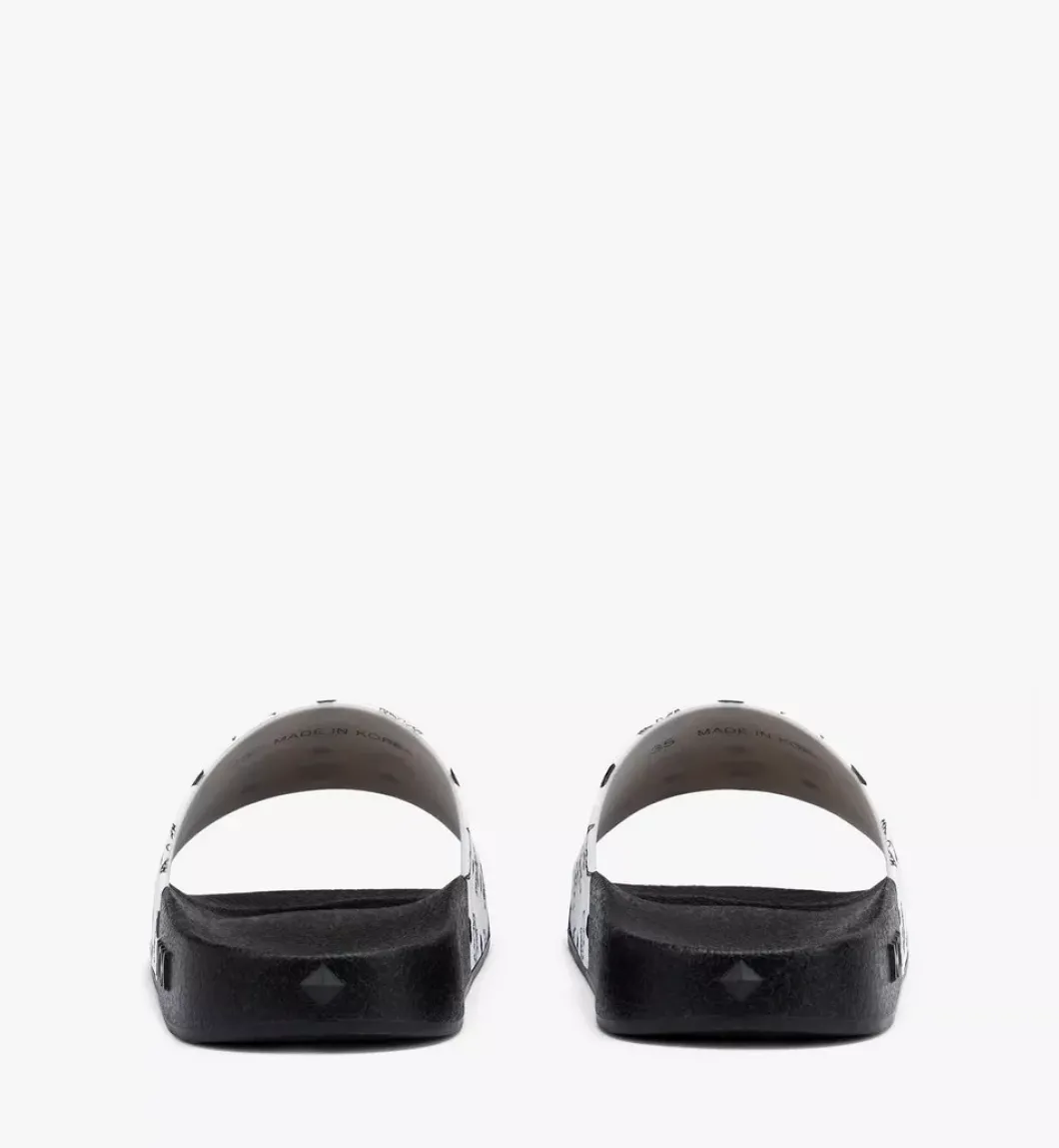 Monogram Print Rubber Slides
