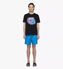 Monogram Print Swim Trunks