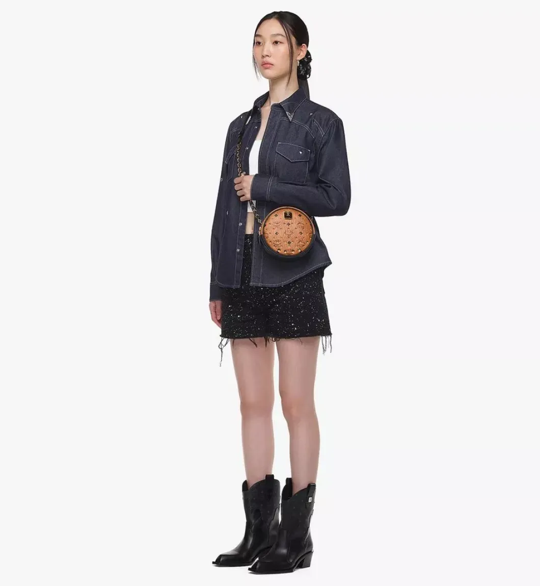 Orkestra Crossbody In Gold Studded Visetos