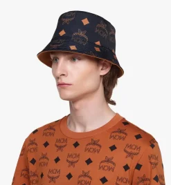 Reversible Monogram Bucket Hat In Recycled Polyester