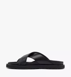 Sandals In Visetos Leather Mix