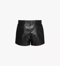 Shorts In Crushed Faux Leather