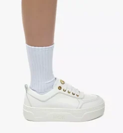 Skyward Platform Sneakers In Saffiano Leather