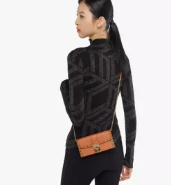 Tracy Chain Wallet In Leather Visetos Mix