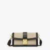 Tracy Shoulder Bag In Linen Leather Mix