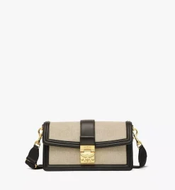 Tracy Shoulder Bag In Linen Leather Mix