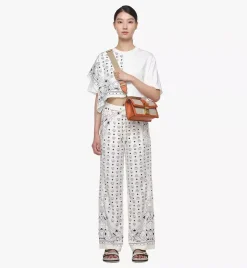 Tracy Shoulder Bag In Linen Leather Mix