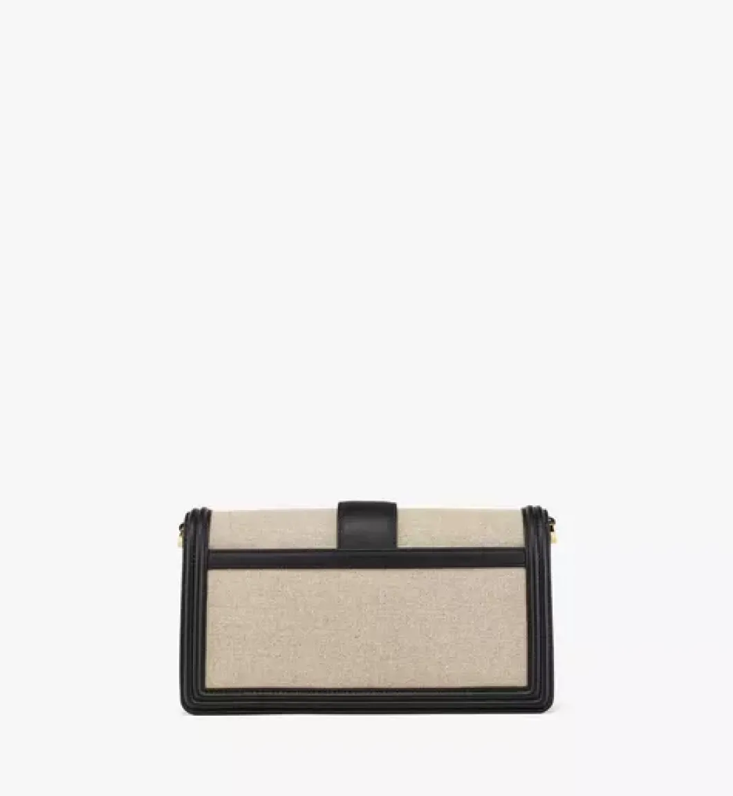 Tracy Shoulder Bag In Linen Leather Mix