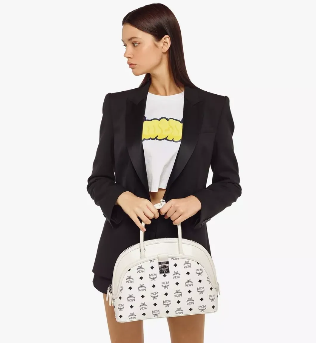Tracy Tote In Visetos Leather Mix