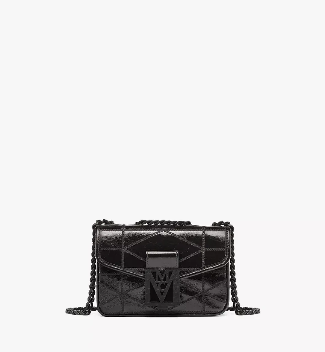 Travia Quilted Shoulder Bag In Crushed Leather