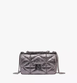 Travia Quilted Shoulder Bag In Crushed Calf Leather