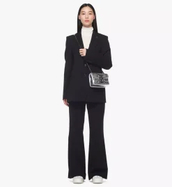 Travia Quilted Shoulder Bag In Crash Calf Leather