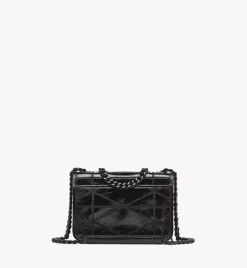 Travia Quilted Shoulder Bag In Crushed Leather