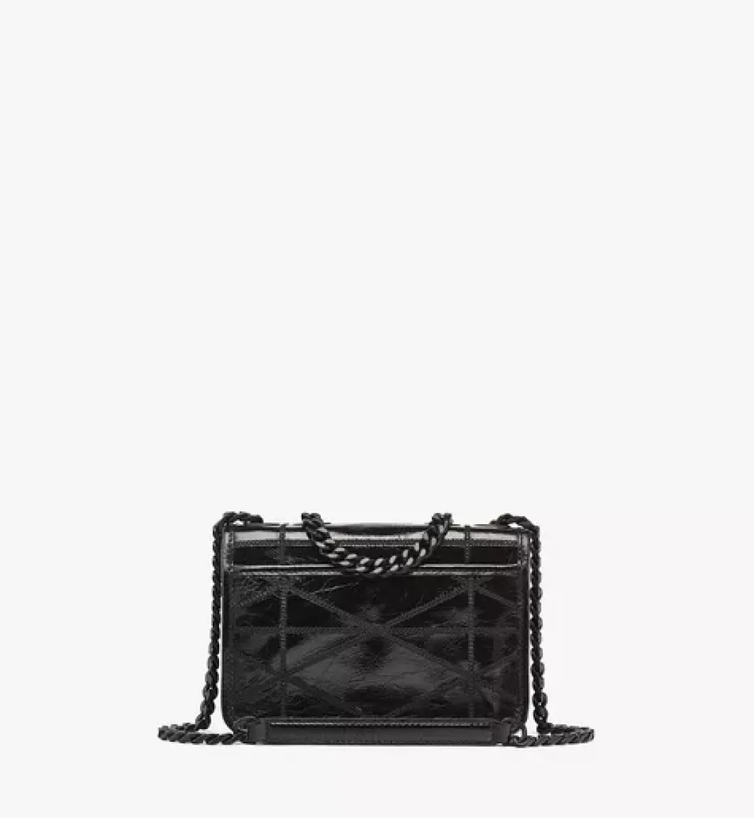 Travia Quilted Shoulder Bag In Crushed Leather