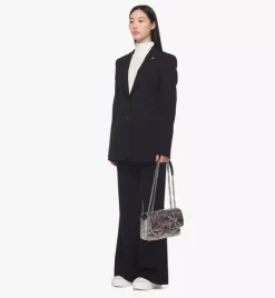 Travia Quilted Shoulder Bag In Crushed Calf Leather