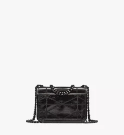 Travia Quilted Shoulder Bag In Crushed Leather