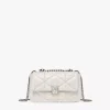 Travia Shearling Shoulder Bag In Cloud Quilted Leather