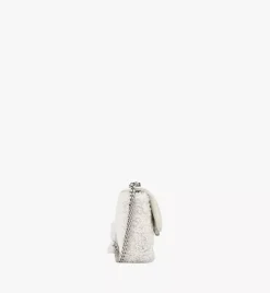 Travia Shearling Shoulder Bag In Cloud Quilted Leather