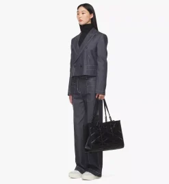Travia Shoulder Bag In Cloud Quilted Lamb Leather