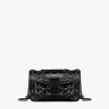 Travia Studded Shoulder Bag In Crushed Leather
