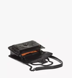 Travia Studded Shoulder Bag In Crushed Leather