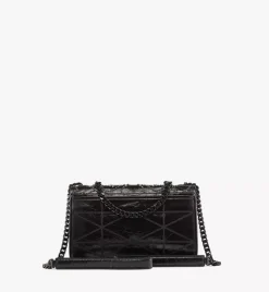 Travia Studded Shoulder Bag In Crushed Leather