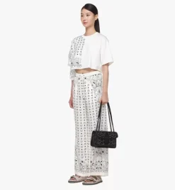 Travia Studded Shoulder Bag In Crushed Leather